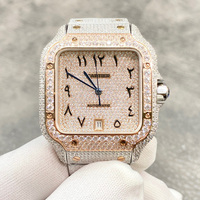 Cartier - CTRSTD24 Iced Full Diamonds Santos Arabic/Roman Dial